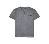 Henleyshirt, Kurzarm in gewaschener Optik aus reiner Bio-Baumwolle 48/50 (M)