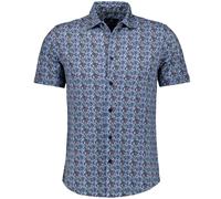 Henleyshirt RAGMAN, Herren, Gr. M, blau, floral, 900, Popeline, 96% Baumwolle 4% Elasthan, regular fit, ohne Ausschnitt, Shirts (96817064-M) blau, floral, 900