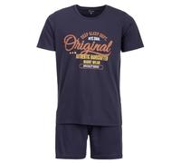Henry Terre Herren Pyjama Set 2 TLG. Shorty Original Authentic Nightwear Übergröße Baumwolle, Farbe:Anthrazit, Größe:4XL