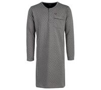 Henry Terre Nachthemd Thermo Herren Langarm Triangle Design Brusttasche Knopfleiste Größe M-3XL, Farbe:Olive, Größe:3XL