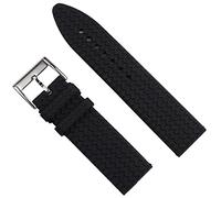 HEPUP 23 21mm Gummi Schwarz Armband Für Chopard Silikon Uhrenarmband Männer Band Handgelenk Armband Dornschließe, 23 mm, Achat