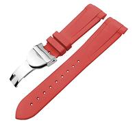 HEPUP Gummi-Uhrenarmband 22mm Silikon Uhrenarmband Für Tudor Heritage Black Bay Pelagos Wasserdichte Armbänder, 22 mm, Achat