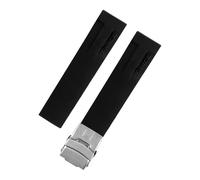 HEPUP Sport Silikon Uhrenarmbänder für Tissot T048 T048.417 Uhrenarmband T-Race T-Sport Armband Wasserdicht Weich Gummi, 20 mm, Achat