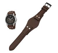 HEPUP Uhrenarmband aus echtem Leder für Fossil CH2592 CH2564 CH2565 CH2891CH3051 22 mm Herrenarmband mit Nietenstil