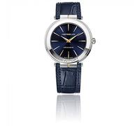 Herbelin Newport Slim 1222/T15BL Mechanisches Zifferblatt, Nachtblau auf Leder, 42 mm