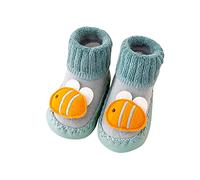 Herbst- und Winterschuhe für Jungen und Mädchen, niedlich, für den Innenbereich, für Babys, Kleinkinder, Sportschuhe, warm und bequem, LED, grün, 20 EU