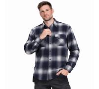 Herbst/Winter Flanellhemd für Herren Blau/Weiß M