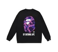 Herbst Winter Minimal AFFE Avatar Cartoon Druck Teenager Set Locker Sweater Trend Männer Und Frauen Plush Schwarz-Weiß-Grau Sweater-Color-4||s