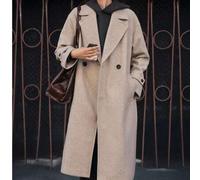 Herbst/Winter Neue Lose Weiche Woll Oversized Mantel Damen, Pendler Lässig Vielseitig Elegante Wollmischung Oberbekleidung