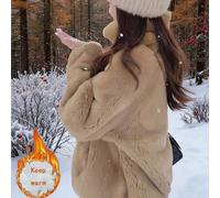 Herbst/Winter Neue modische elegante damenhaft minimalistische Stehkragen Pendler Slim Fit Kunstpelz Jacke, kurzer Nerz Pelzmantel für Frauen