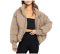 Herbstjacke Daunenjacke Damen Mädchen - Puffer Kurze Shiny Steppjacke Ultraleicht Warm Steppjacke Winterjacke Daunenjacke Leicht Winterjacken Kurz Teenager Damenjacken Autumn Jacket Women S-XXL