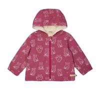 Herbstjacke Plüsch gefüttert Eulen altrosa 74/80