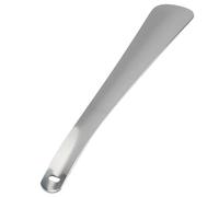 HERCHR Edelstahl Schuhlöffel, 18,5cm Langer Schuhanzieher Metall mit Aufhängeloch, Ergonomisches Gebogenes Design Stabiler Schuhanzieher, Praktischer Schuhhelfer für Senioren Alltagsgebrauch
