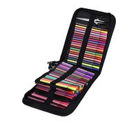 HERCHR Federmäppchen mit 72/120 Fächern, großes Fassungsvermögen für Buntstifte, tragbare Aufbewahrungstasche für Aquarellstifte mit Reißverschluss und Fächern für Büro und Reisen (120 Slots)