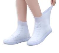 HERCHR wasserdichte Überschuhe aus Silikon, Wiederverwendbare Überschuhe, rutschfeste Wasserabweisende Überschuhe, Regenüberschuhe, Faltbarer Regenstiefel Für Damen Und Herren(XL 40-42)