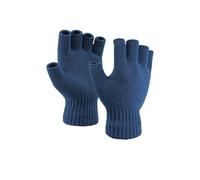 Heré Mood Fingerlose Strickhandschuhe Winterhandschuhe Damen & Herren - Warme Unisex Acryl Handschuhe - Outdoor Thermo Halbfinger Winterhandschuhe für Fahrrad, Laufen & Ski (Blau)