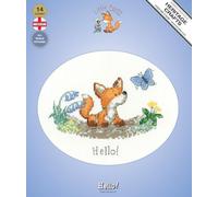 Heritage Crafts Kreuzstich Stickpackung Aida Hallo! Zählmuster