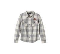 Heritage Plaid Long Sleeve Shirt Damen langarm Hemd, S S beige grau