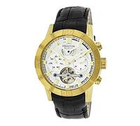 Heritor Automatische Hamilton Halbskelett-Armbanduhr mit Lederband, schwarz/gold/silber/gold sku: herhr4103, Riemen
