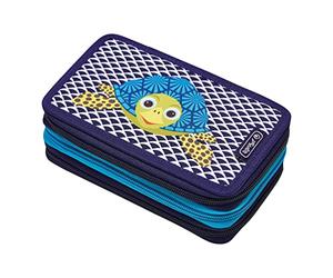Herlitz 31-teiliges Etui TriCase Cute Animals Turtle 1 Stück, Federmäppchen