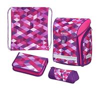 herlitz 50022083 Schulranzen Midi Plus Pink Cubes, 1 Stück
