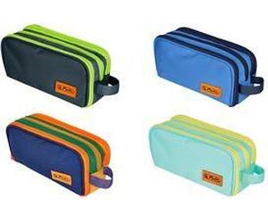 herlitz Doppel-Schlamper-Etui Neon uni colorful aus Polyester, 2 Fächer mit Reißverschluss, 1 Fach - 1 Stück (400206618)