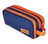 herlitz Doppel-Schlamper-Etui Uni, blau/orange