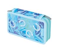 Herlitz Federmäppchen Doppel mit Ausrüstung, Kinder Tasche für Schulutensilien, Funktionelles Utensilien-Set für Schüler, Lucky Horse