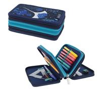 Herlitz Triple-Decker Pencil Case 31-Piece Deep Ocean