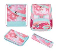 herlitz Schulranzen Set 4-teilig Loop Ballet Love Rosa Türkis 17 L Ergonomischer Tornister mit geringem Gewicht 1. Klasse Junge Mädchen Kinder, Ballerina