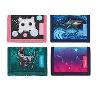 Herlitz® Jugendliche Kinder Geldporfelik Kleinigkeiten | Für Jungen und Mädchen | Strapazierfähiger Klett | Innentaschen | Girl Mix III, Multicoloured