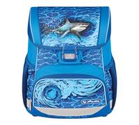 HERLITZ Loop Blue Shark Schulranzen, Rucksack für Kinder, Schulrucksack 17L, Kinderrucksack, Leicht Schultasche Unisex, Reflexmaterial, Schnallenverschluss, Ergonomische Form, Blau