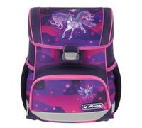 Herlitz Loop Magic Unicorn Schulranzen, Rucksack für Kinder, Schulrucksack 17L, Kinderrucksack, Leicht Schultasche für Mädchen, Reflexmaterial, Schnallenverschluss, Ergonomische Form, Rosa Violett