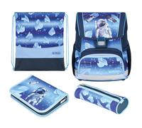 Herlitz Loop Plus Cosmic Explorer Schulranzen-Set Junge Polyester Blau, Dunkelblau