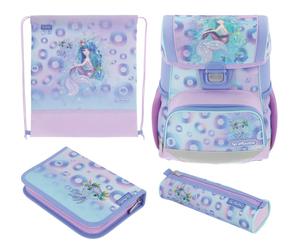 Herlitz Loop Plus Mystic Mermaid Schulranzen-Set Junge/Mädchen Polyester Blau, Grün, Pink