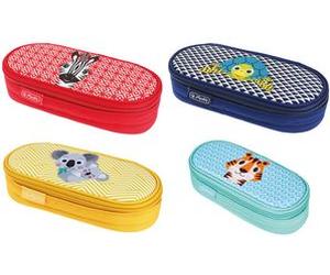 herlitz Schlamper-Etui "Cute Animals Zebra" aus Polyester, großes Hauptfach mit Reißverschluss, Klappe - 1 Stück (50038428)