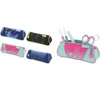 herlitz Schlamper-Etui Dreikant "Mix" aus Polyester, 1 Fach mit Reißverschluss, Dreikantform, - 4 Stück (300001567)
