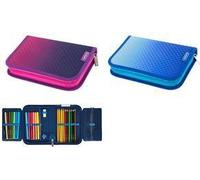 herlitz Schüleretui "Dip Dye pink/lila", 31-teilig aus Polyester, Maße: (B)205 x (T)140 x (H)38 mm, 2 Klappen, - 1 Stück (400205910)