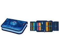 herlitz Schüleretui "Dolphin Ride", 31-teilig aus Polyester, Maße: (B)205 x (T)140 x (H)38 mm, 2 Klappen, - 1 Stück (400205913)