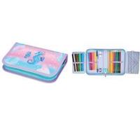 herlitz Schüleretui "Ocean Lights", 31-teilig aus Polyester, Maße: (B)205 x (T)140 x (H)38 mm, 2 Klappen, - 1 Stück (400197090)