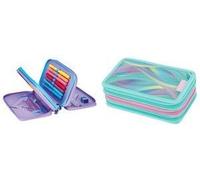 herlitz Schüleretui TriCase "Minty Love", 31-teilig Polyester, Schüleretui mit drei Teilen, 3 Reißverschlüsse - 1 Stück (400205914)