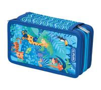 Herlitz Mäppchen 3-Fach mit Zubehör, Kinder Tasche für Schulutensilien, Funktionelles Utensilien Set für Schüler, Jungle Safari