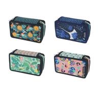 Herlitz® Schulmäppchen 3-Fach ohne Zubehör | Reißverschluss | Tasche Etui Stiftehalter Organizer Federn Buntstifte Zubehör | Robust Robust | Kinder Jugendliche |, Multicoloured, 3-Fach