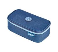 Herlitz Schulmäppchen mit Klappdeckel Beatbox Ohne Ausrüstung, Kinderetui für Schulutensilien, Blau