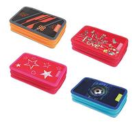 Herlitz® Schulmäppchen Zweikammer | Reißverschluss | Tasche Etui Organizer Kosmetiktasche Stifttube Stift Zubehör | Kinder Jugendliche Robust | Mix, Mix, Jeden Rozmiar, Mix