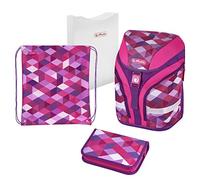 Herlitz Pink Cubes Schulranzen-Set Mädchen Polyester