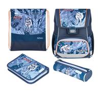 herlitz Schulranzen Set 4-teilig Loop 17 L Ergonomischer Tornister mit geringem Gewicht 1. Klasse Junge Mädchen Kinder
