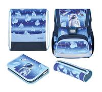 Herlitz Loop Plus Cosmic Explorer Schulranzen-Set Junge Polyester Blau, Dunkelblau