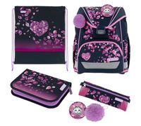 herlitz Schulranzen Set 6-teilig Blossom Dance Ergonomische Ultraleichte Schultasche 1.Klasse Junge Mädchen Kinder 16 L