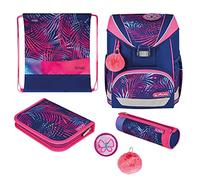 herlitz Schulranzen Set 6-teilig Tropical Chill Ergonomische Ultraleichte Schultasche 1.Klasse Junge Mädchen Kinder 16 L